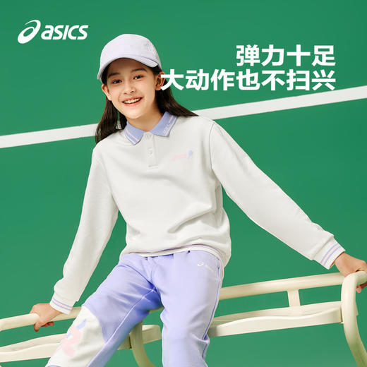 【商城同款】ASICS/亚瑟士童装2024年秋季卫衣网球运动卫衣T恤新 商品图1
