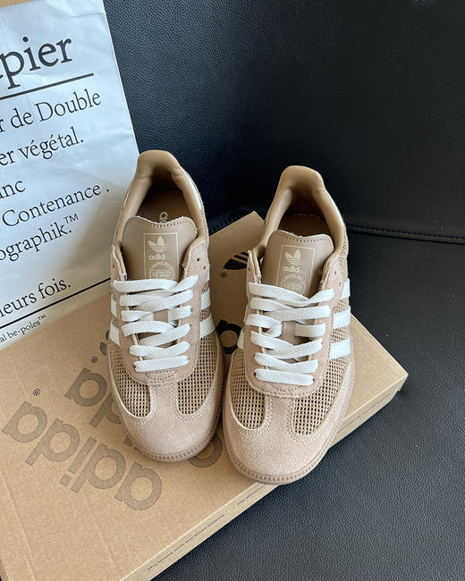 现货 THS 8.17-无 阿迪家 情侣款  Samba夏季复古休闲板鞋 透气网眼鞋 2色 QZ089 商品图6