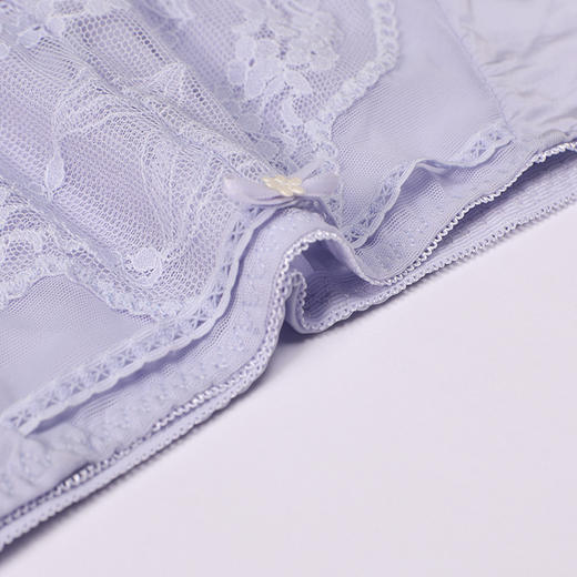都市丽人内裤薄透丝滑平角裤蕾丝+泳布女士内裤LPT2M1 商品图6