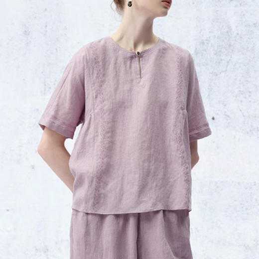 裁缝学苑AS311新中式衬衫纸样女装圆领上衣半开拼接衬衣小衫样板 商品图4