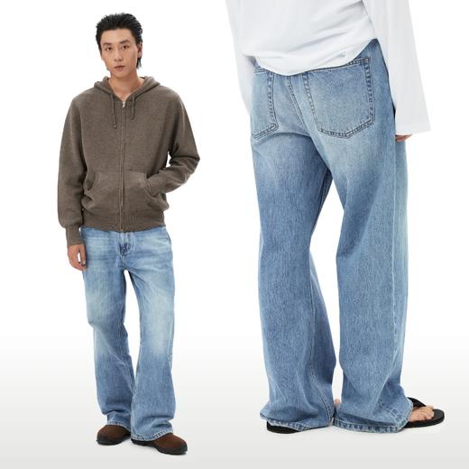 WassupHouse冰蓝洗水微喇牛仔裤 商品图0