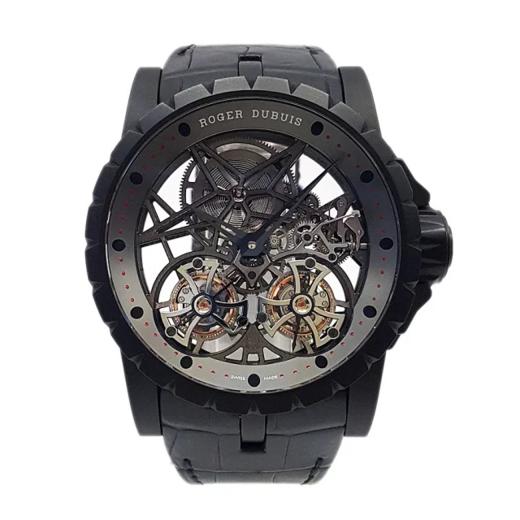 【98新正品】Roger Dubuis罗杰杜彼王者系列钛金属45mm双陀飞轮手动机械机芯男表271223LV03 商品图0