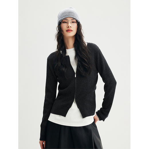 棉仓356635011-拉链打底针织衫 商品图1