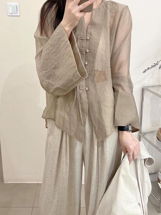 Im Presionismo新中式珠光天丝雪纺衬衫系列 商品图1