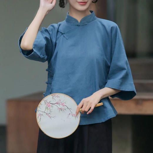裁缝学苑AQ339苎麻唐装新中式斜襟茶服纸样女装盘扣上衣小衫服装打板 商品图1