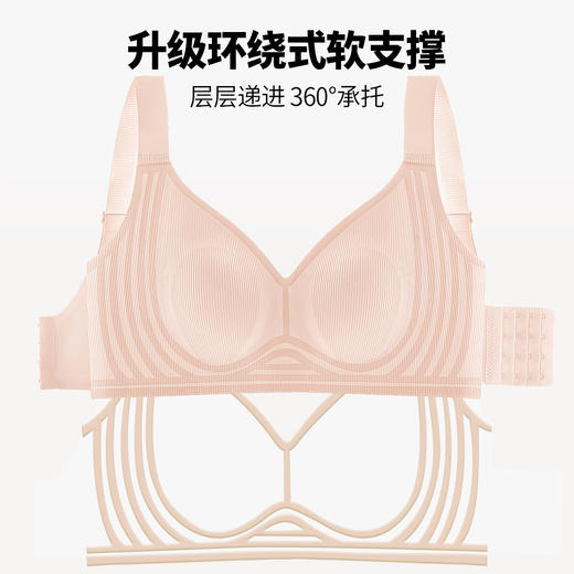 D1-💟【B-E杯】【大胸显小】润微7号杯内衣女云感软支撑轻薄显瘦收副乳防下垂文胸罩 小蓝莓1.0
 商品图4