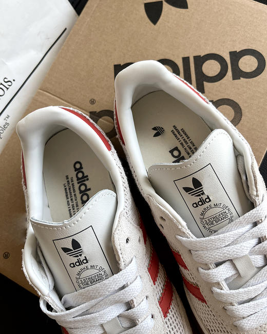 现货 THS 8.17-无 阿迪家 情侣款  Samba夏季复古休闲板鞋 透气网眼鞋 2色 QZ089 商品图11