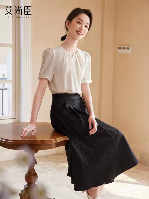 艾尚臣衬衫2024夏季新款女轻奢高级感薄款女装减龄外套职业休闲风 商品图0