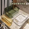 开学季【高颜值轻奢收纳盒】加厚PET材质 结实稳固耐用！通透质感 轻奢配色 桌面收纳神器！亚克力卧室宿舍衣物杂物茶几零食收纳筐Y 商品缩略图0