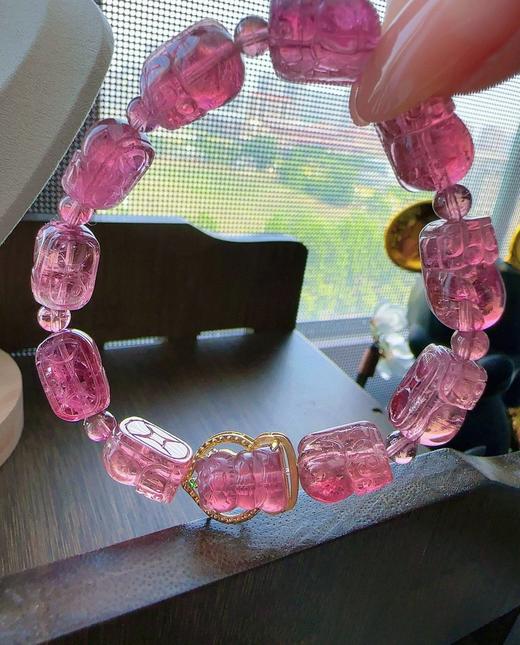 30.8g 雕刻碧玺手链 商品图3