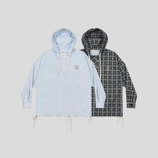 GOODBAI GB logo印花连帽抽绳oversize套头长袖外套 商品图1