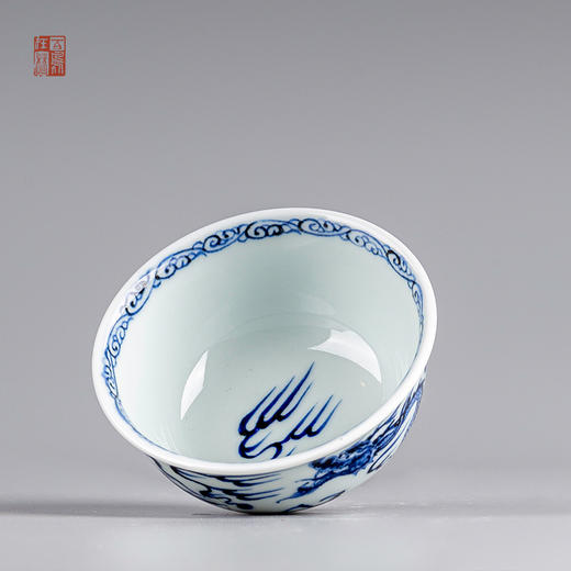 寒香慕古元青花龙纹杯（缺货） 商品图2