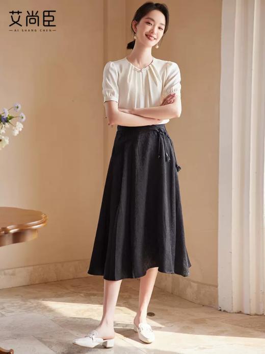艾尚臣衬衫2024夏季新款女轻奢高级感薄款女装减龄外套职业休闲风 商品图3