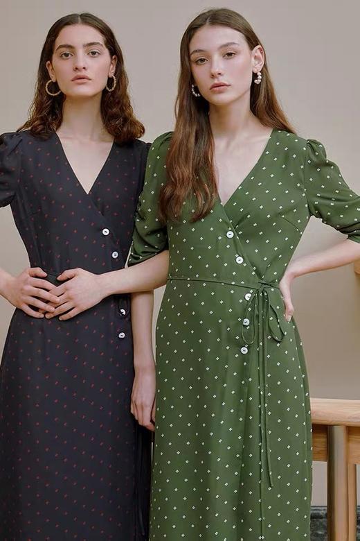 SIMPLE RETRO 法式复古碎花V领茶歇裙 13375 商品图3