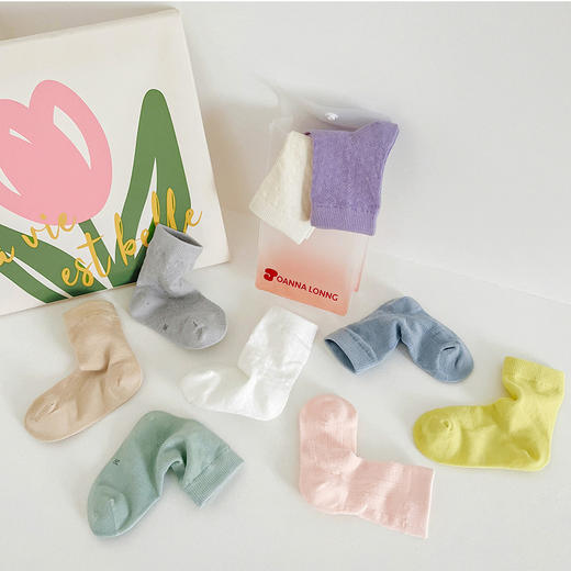 JOANNALONNG  Kid's 春夏儿童精梳棉抗起球镂空网眼无骨短袜棉袜 商品图3