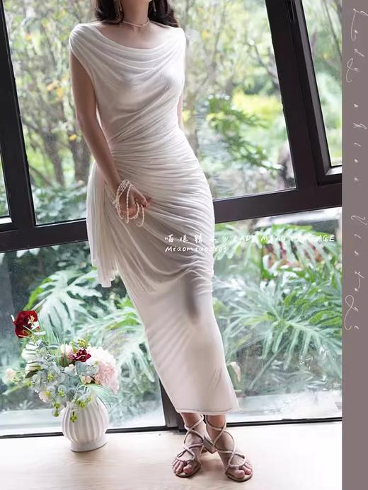 1107#【复团】喵娘精工丨定制《创世纪元》Ava Gardner复古优雅电影希腊女神裙 商品图0