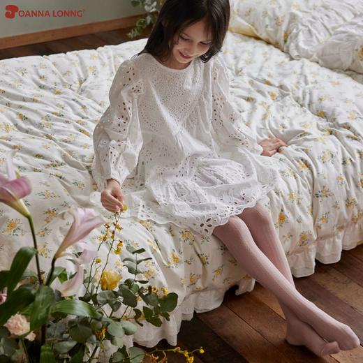 JOANNALONNG Kid's 春夏儿童精梳棉抗起球镂空提花加档无骨连裤袜 商品图2