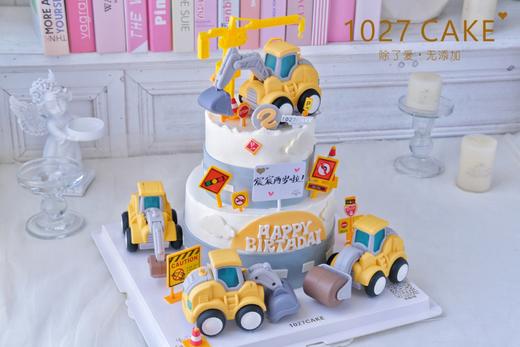 1027CAKE | 双层 蛋糕 挖土机  工程车 挖掘机 商品图1