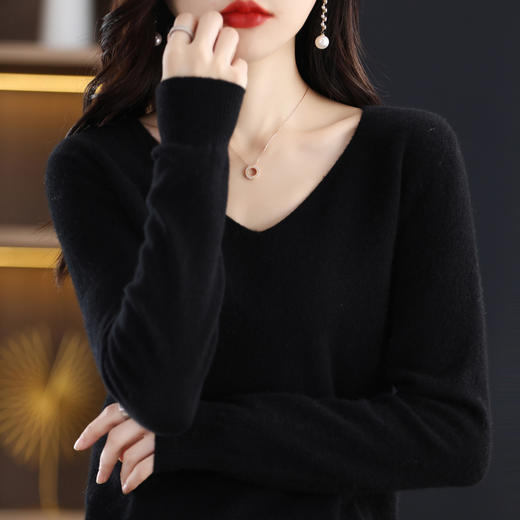 板绘-XK1110一线成衣V领羊毛衫 商品图10