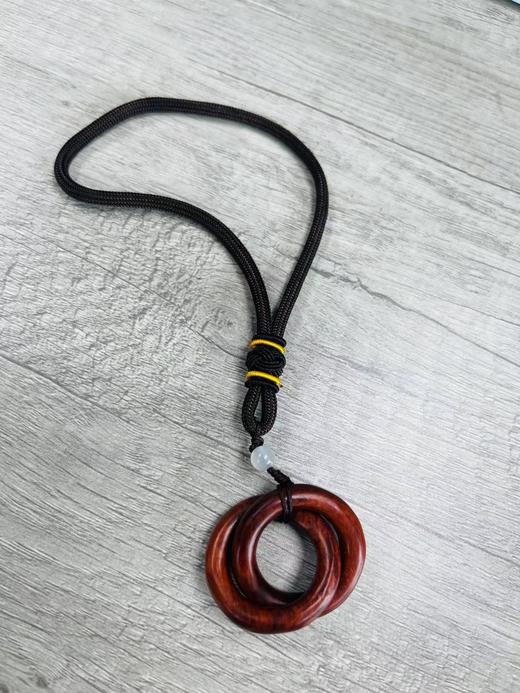 Y36小叶紫檀乾坤圈挂件 外直径3cm 内直径2cm 【器悟雅玩】 商品图0