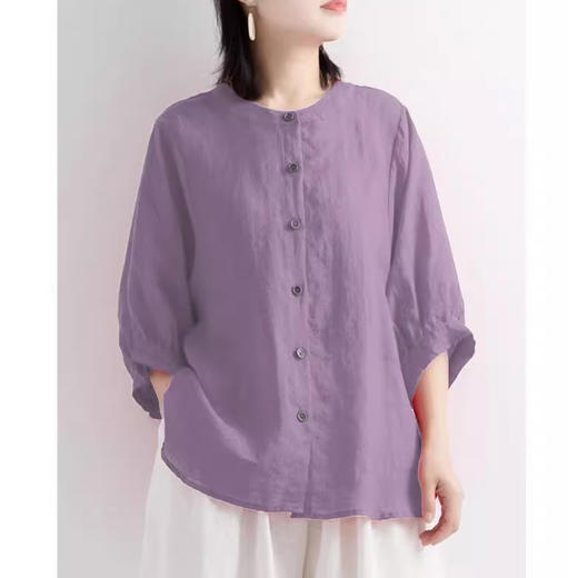 裁缝学苑AQ338棉麻衬衫纸样女装灯笼袖圆领上衣中袖衬衣裁剪图纸 商品图2