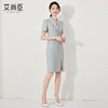 艾尚臣职业连衣裙2024新款女夏季短袖高端时尚正式场合修身工作服 商品缩略图3
