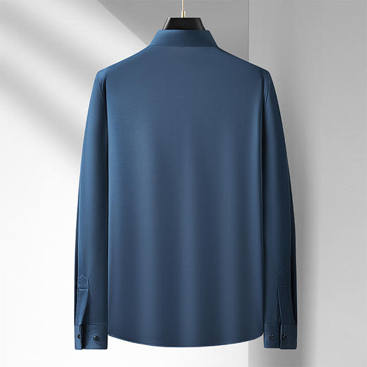 【弹力】【新款DM】大依优型大码长袖衬衫男宽松加肥加大码男士休闲商务衬衣上衣胖子300斤 商品图4