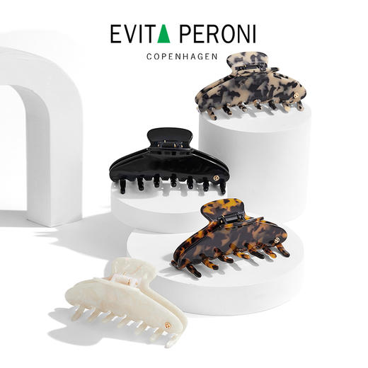 品牌直发 EVITA PERONI 经典慵懒风大号鲨鱼夹 玳瑁色/琥珀色/炫彩白/ 经典黑/ 黑白格纹/炫彩棕/星空灰 11cm 商品图8