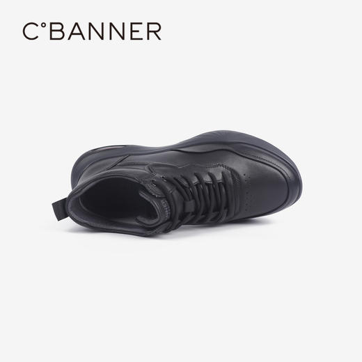 千百度男鞋轻便真皮时尚休闲鞋春季百搭户外防滑增高运动鞋A24575101 商品图2