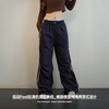 马登美式条纹伞兵裤防泼水户外运动直筒裤阔腿工装裤街舞裤春秋女 商品缩略图3