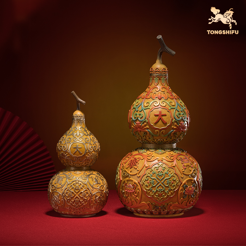 铜师傅《大吉大利葫芦》客厅桌面铜摆件 家居装饰乔迁礼物