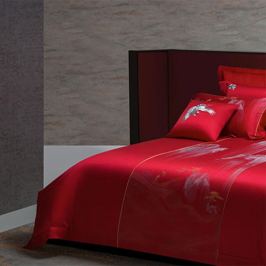 慕思  4件套  锦绣天成-红色床单款QZZ8-079 商品图3