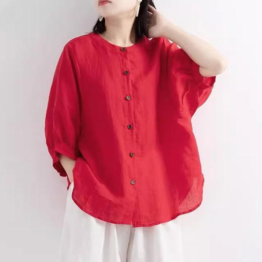 裁缝学苑AQ338棉麻衬衫纸样女装灯笼袖圆领上衣中袖衬衣裁剪图纸 商品图4