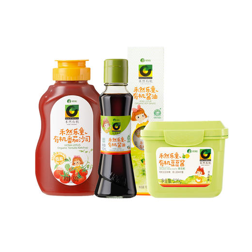 禾然乐童有机系列 有机酱油/豆豆酱/番茄沙司 让娃爱吃饭 纯酿造调味酱 纯素食品 家庭厨房健康料理常备 有机认证20+年 商品图1