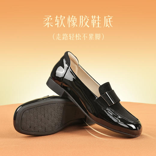 Pansy日本女鞋轻便舒适浅口通勤乐福鞋一脚蹬平底拇外翻妈妈鞋秋4164 商品图4