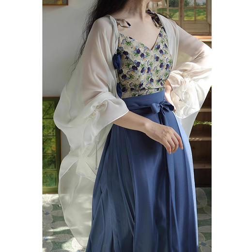 裁缝学苑AS310新中式国风三件套花苞吊带背心女外穿抹胸半裙开衫样板 商品图2