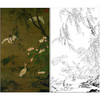 吕纪花鸟工笔画白描底稿《秋鹭芙蓉图》临摹勾线高清打印稿MD08 商品缩略图0