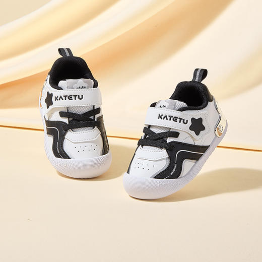 卡特兔婴儿学步鞋机能鞋2024秋季新款软底防滑幼儿园小白鞋 商品图1