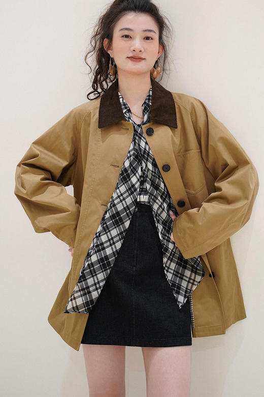 预售5天内发，高密斜纹棉夹克外套 甄选优质长绒棉 特殊染整工艺 成衣挺括富有韧性 多口袋设计 恰当松量 插肩袖型 商品图6