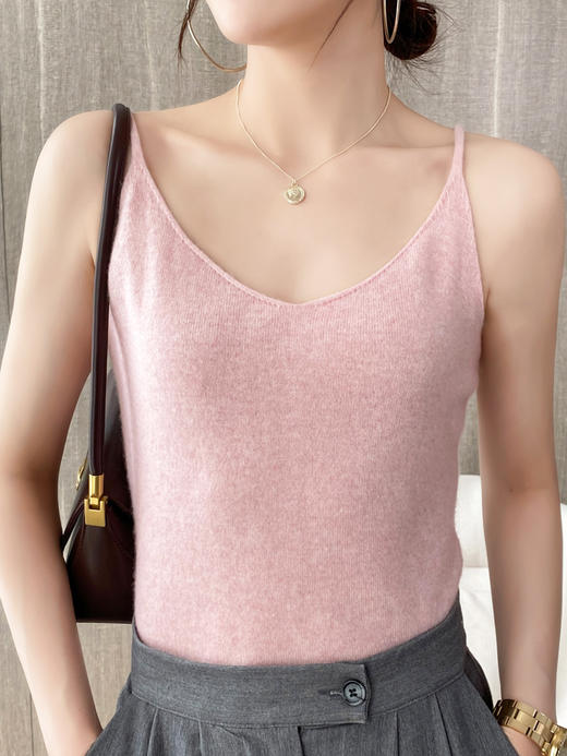 【49元两件！蒙尚妃】V领简约小吊带 商品图3