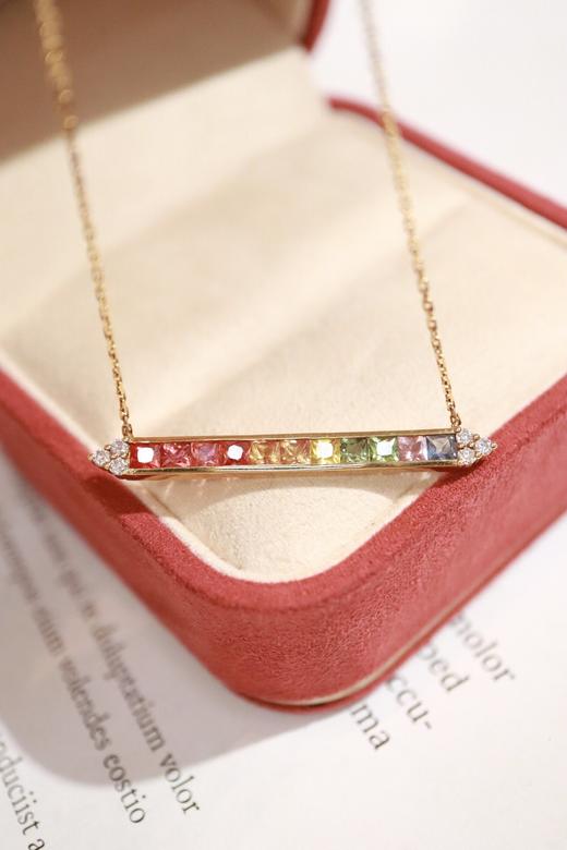 3.0ct 蓝宝石项链 商品图4