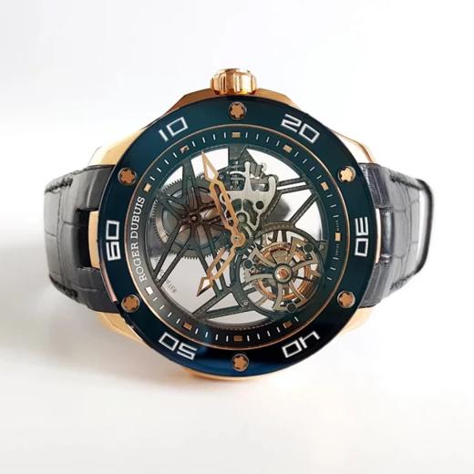 【95新正品】Roger Dubuis罗杰杜彼冒险家系列18k玫瑰金44mm陀飞轮手动机械机芯男表101123LV02 商品图3