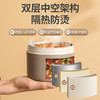Haixin 316L不锈钢保温饭盒可微波炉便携餐盒(316L钢饭盒3个+米色保温盒) 商品缩略图2
