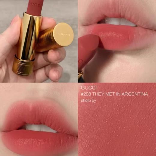 【双旦礼遇季 限时特惠】Gucci 古驰哑光金管口红小样 25/505/208/308/口红试色中样 商品图3