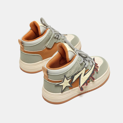 【ZY马骑顿】秋季女童时尚百搭高帮板鞋男童户外旅游亲子鞋 商品图7