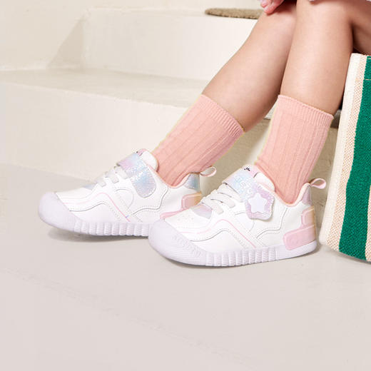 卡特兔婴儿学步鞋机能鞋2024秋季新款软底防滑幼儿园小白鞋 商品图0