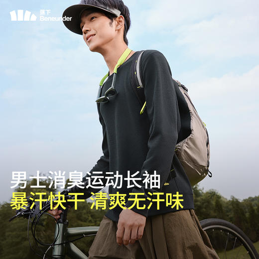 【蕉下精选】蕉下男士户外功能长袖宽松T恤DR27824排汗打底衫运动速干衣男款跑步上衣 商品图5