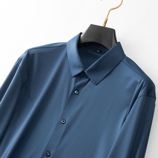 【弹力】【新款DM】大依优型大码长袖衬衫男宽松加肥加大码男士休闲商务衬衣上衣胖子300斤 商品图7
