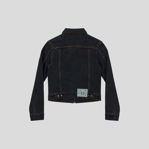 GOODBAI G.B logo刺绣翻领水洗做旧正肩牛仔夹克 商品图4