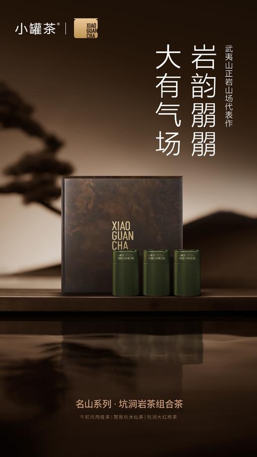 小罐茶名山系列坑涧岩茶大红袍肉桂水仙组合茶叶礼盒装送礼长辈，名山系列·坑涧岩茶组合茶9罐装 商品图1